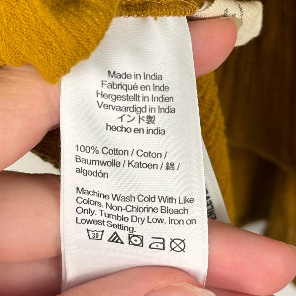 Madewell Mustard Sophia Top in Textured Plaid Size M - Picture 6 of 6